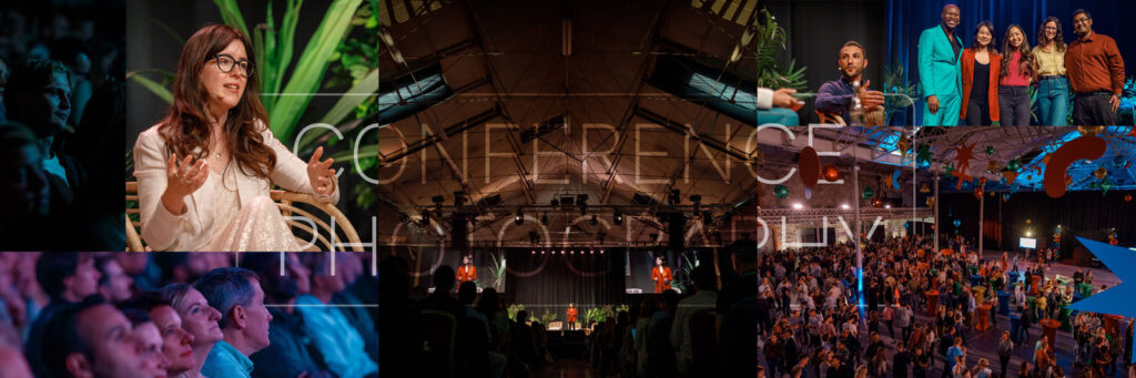 Conference highlights: speakers, engaged audience, and lively networking event.
