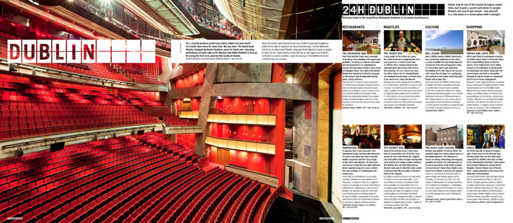 Dublin city guide: theatre, dining, nightlife, culture, shopping.